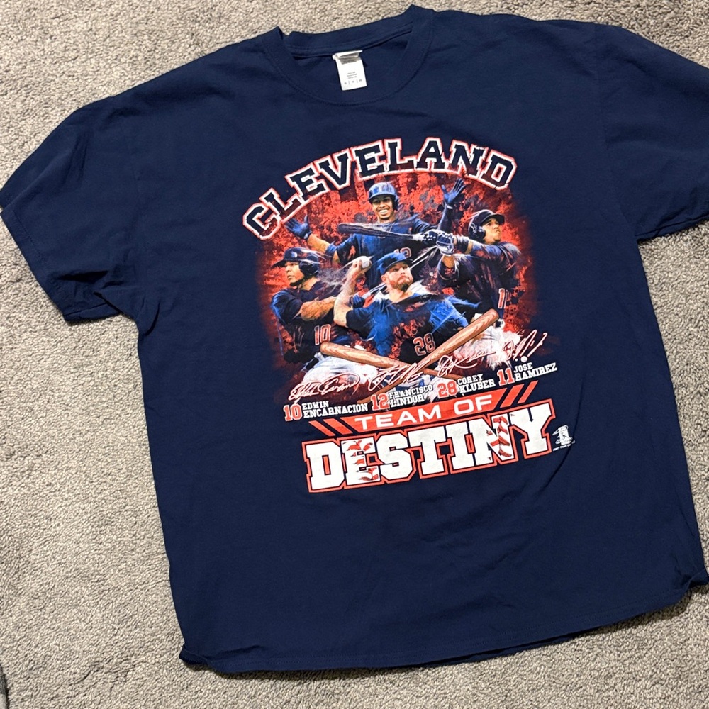 Cleveland “Team of destiny” Gildan Heavy Cotton Navy T-Shirt